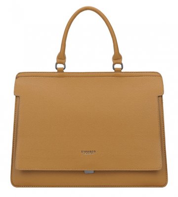 DIANA & CO Dámská aktovková taška crossbody i do ruky hořčicově žlutá DIANA & CO Dámská aktovková taška crossbody i do ruky hořčicově žlutá