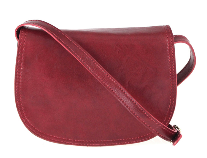 Kožená crossbody dámská kabelka Enila I Fratelli burgundská červená Kožená crossbody dámská kabelka Enila I Fratelli burgundská červená