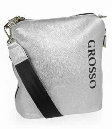 Stříbrná dámská crossbody kabelka M303 GROSSO Stříbrná dámská crossbody kabelka M303 GROSSO