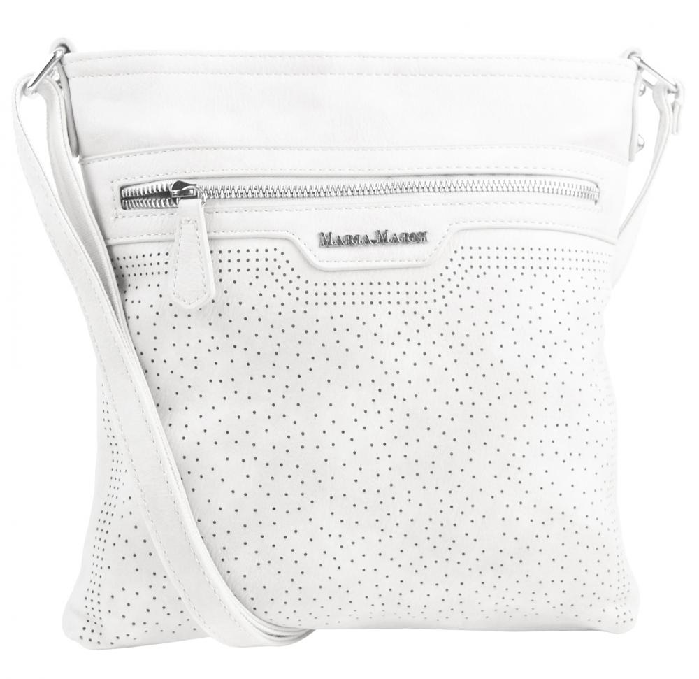 Bílá elegantní dámská crossbody kabelka 4151-MM Bílá elegantní dámská crossbody kabelka 4151-MM
