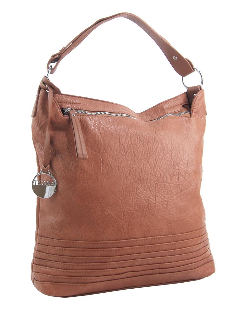 Hnědá dámská kabelka / velká crossbody 3883-MM Hnědá dámská kabelka / velká crossbody 3883-MM