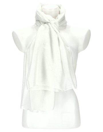 Dámský letní šátek jednobarevný 183x77 cm bílá