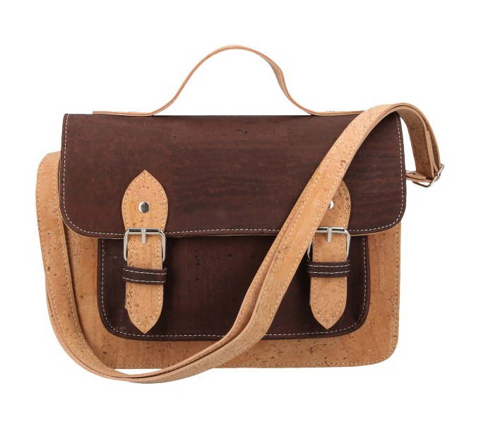Korková mahagonová aktovková crossbody kabelka Korková mahagonová aktovková crossbody kabelka