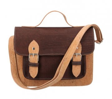 Korková mahagonová aktovková crossbody kabelka Korková mahagonová aktovková crossbody kabelka