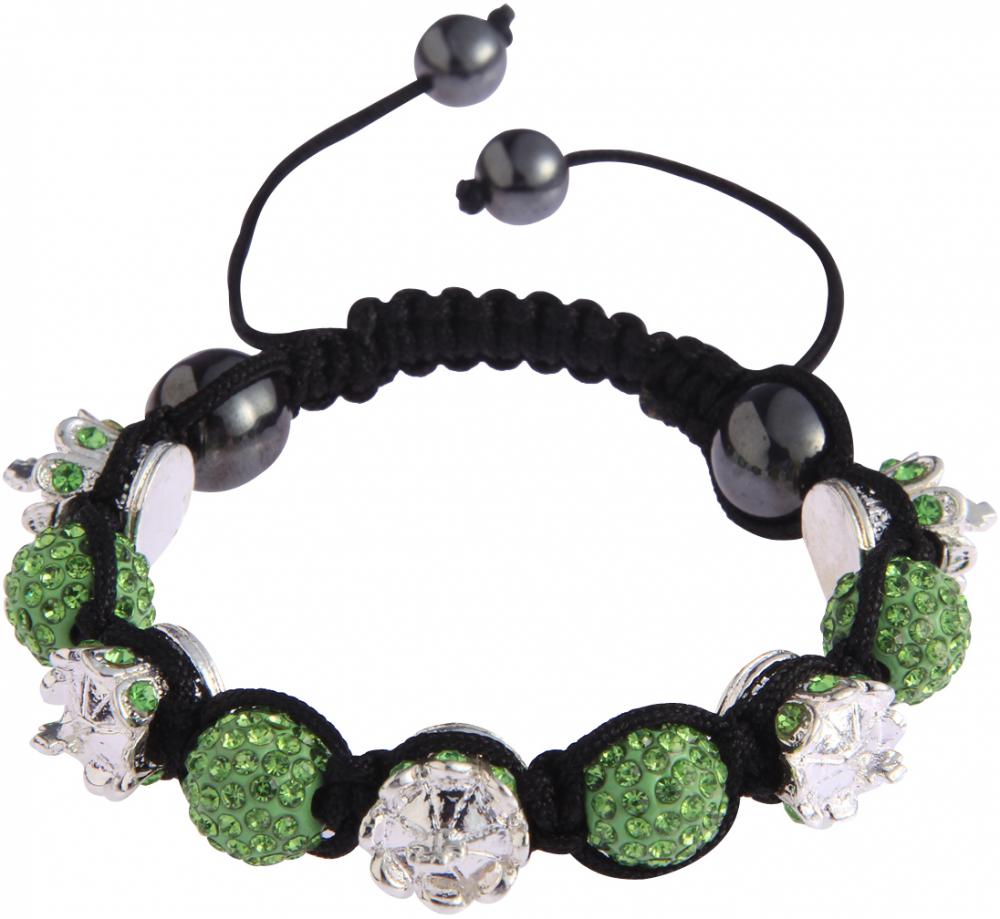 Shamballa náramek LS Fashion LSB0031 zelený Shamballa náramek LS Fashion LSB0031 zelený
