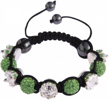 Shamballa náramek LS Fashion LSB0031 zelený Shamballa náramek LS Fashion LSB0031 zelený