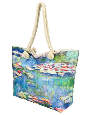 Velká plážová taška v malovaném designu…
