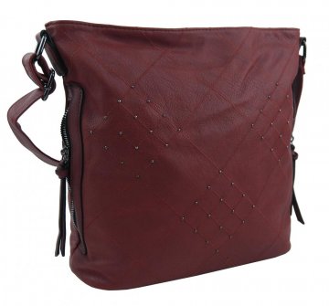 Bordová crossbody dámská kabelka XH5012 Bordová crossbody dámská kabelka XH5012
