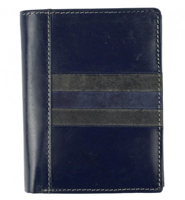Kožená pánská peněženka modrá WILD