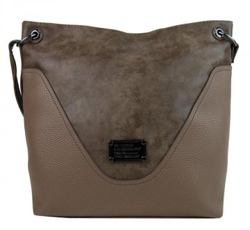Velká dámská crossbody kabelka 2467-BB jílová hnědá Velká dámská crossbody kabelka 2467-BB jílová hnědá