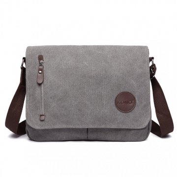 KONO pánská crossbody messenger taška E1824 šedá KONO pánská crossbody messenger taška E1824 šedá