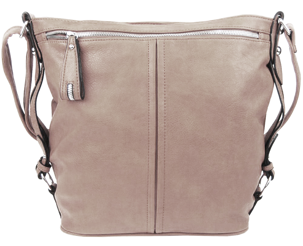 Moderní velká crossbody kabelka 74-MH světlá starorůžová Moderní velká crossbody kabelka 74-MH světlá starorůžová