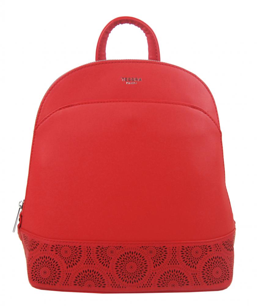 Červený elegantní dámský batoh / kabelka 5234-TS Červený elegantní dámský batoh / kabelka 5234-TS