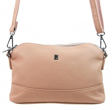 Růžová crossbody dámská kabelka se třemi oddíly 5414-BB Růžová crossbody dámská kabelka se třemi oddíly 5414-BB