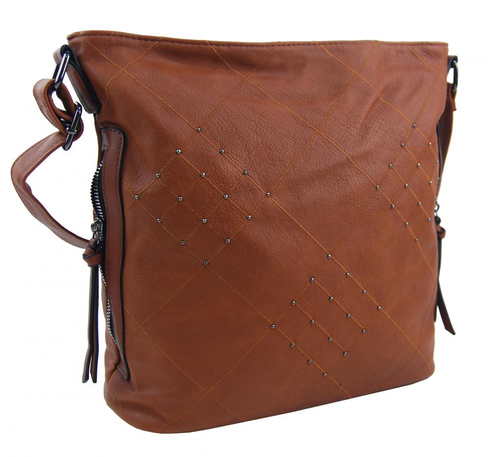 Hnědá crossbody dámská kabelka XH5012 Hnědá crossbody dámská kabelka XH5012