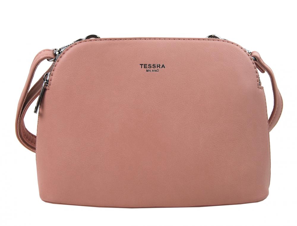 Růžová menší crossbody dámská kabelka se dvěmi sekcemi 4845-TS Růžová menší crossbody dámská kabelka se dvěmi sekcemi 4845-TS