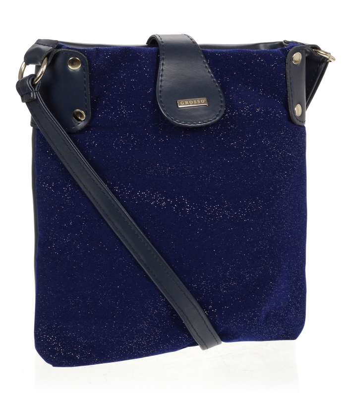 Modrá třpytivá dámská crossbody kabelka M66 GROSSO Modrá třpytivá dámská crossbody kabelka M66 GROSSO