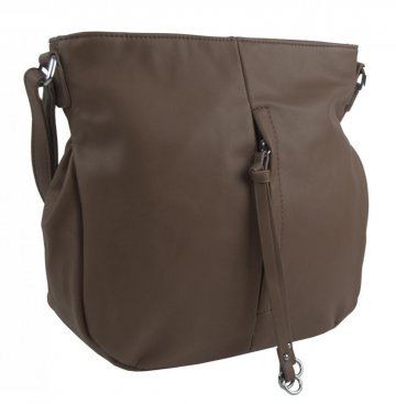 Blátivá hnědá středně velká crossbody dámská kabelka 5049-BB Blátivá hnědá středně velká crossbody dámská kabelka 5049-BB