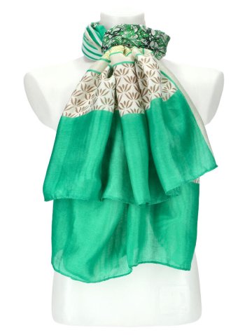 Dámský letní šátek 180x86 cm zelená