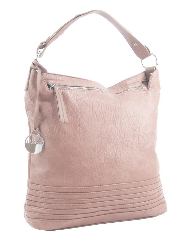 Světle růžová dámská kabelka / velká crossbody 3883-MM Světle růžová dámská kabelka / velká crossbody 3883-MM