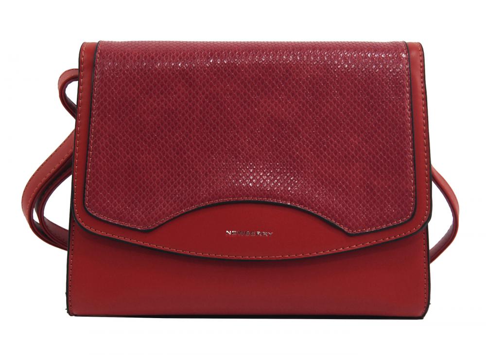 Tmavší červená crossbody dámská kabelka v hadím designu NEW BERRY Tmavší červená crossbody dámská kabelka v hadím designu NEW BERRY
