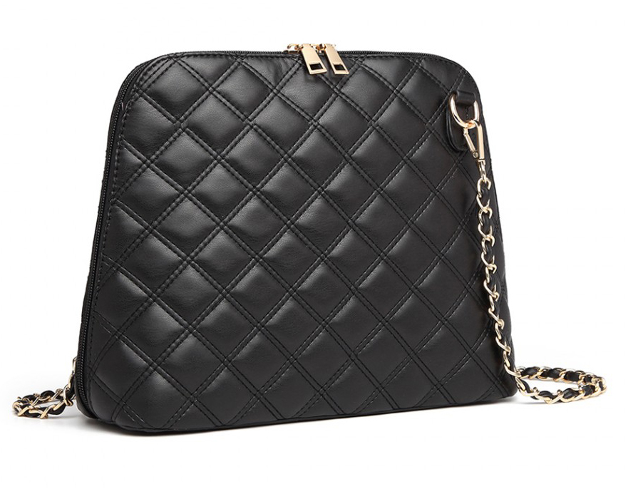 Černá elegantní crossbody dámská kabelka Miss Lulu Černá elegantní crossbody dámská kabelka Miss Lulu