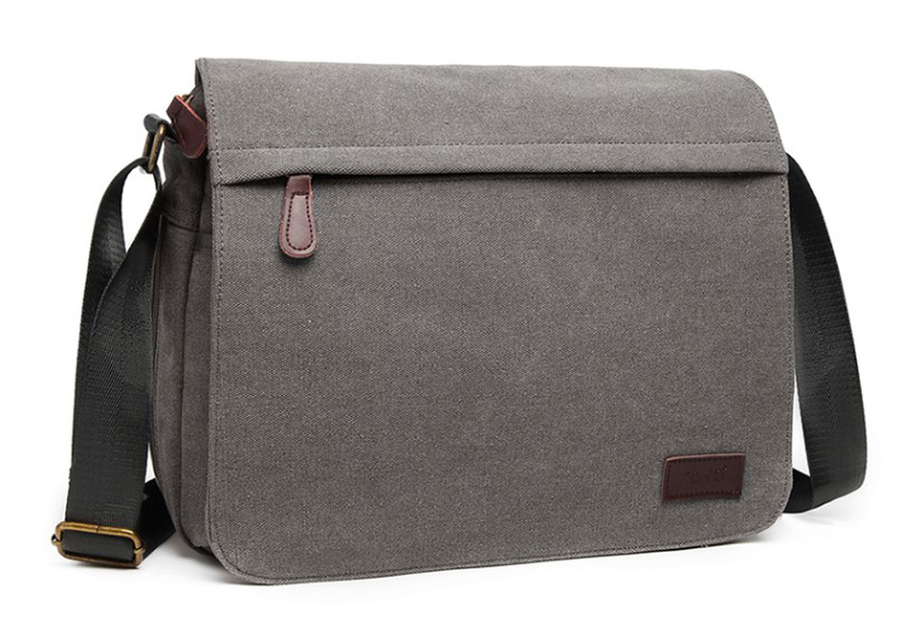 KONO pánská crossbody messenger taška šedá KONO pánská crossbody messenger taška šedá