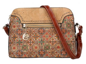 Crossbody dámská kabelka v korkovém designu SM016-5 Crossbody dámská kabelka v korkovém designu SM016-5