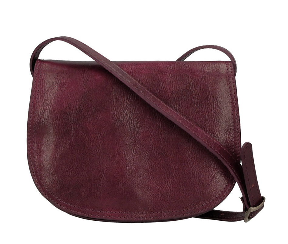 Kožená crossbody dámská kabelka Enila I Fratelli bordová Kožená crossbody dámská kabelka Enila I Fratelli bordová