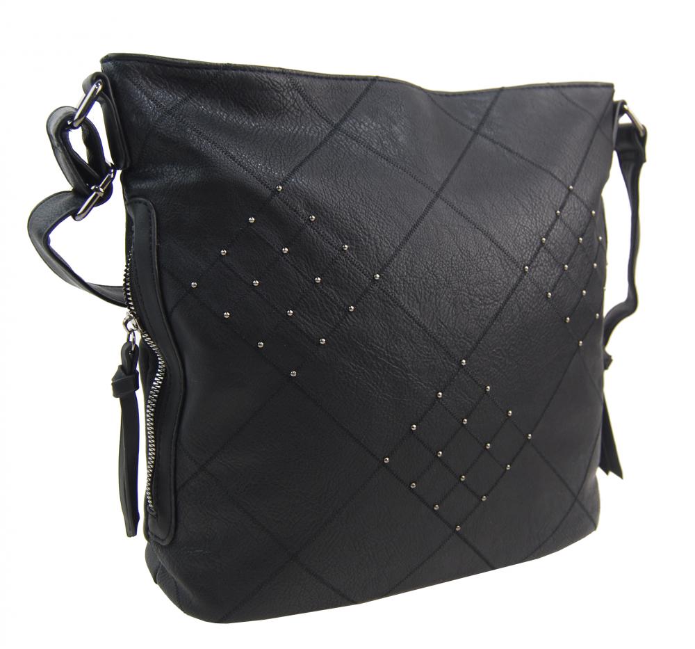 Černá crossbody dámská kabelka XH5012 Černá crossbody dámská kabelka XH5012