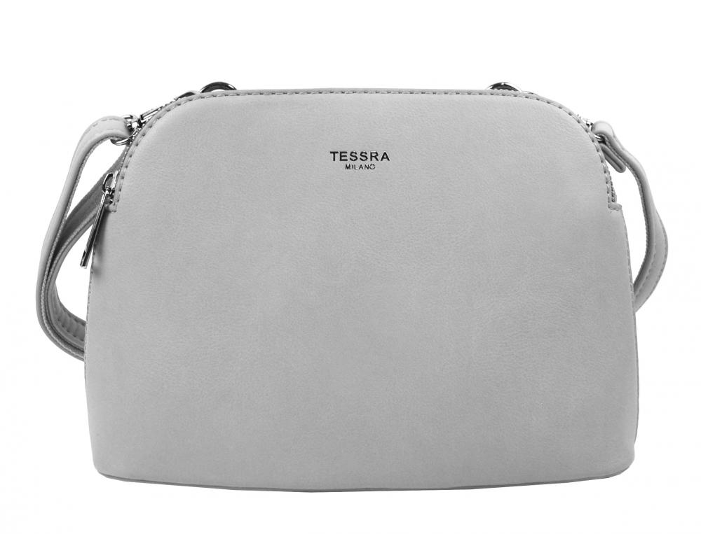 Světle šedá menší crossbody dámská kabelka se dvěmi sekcemi 4845-TS Světle šedá menší crossbody dámská kabelka se dvěmi sekcemi 4845-TS