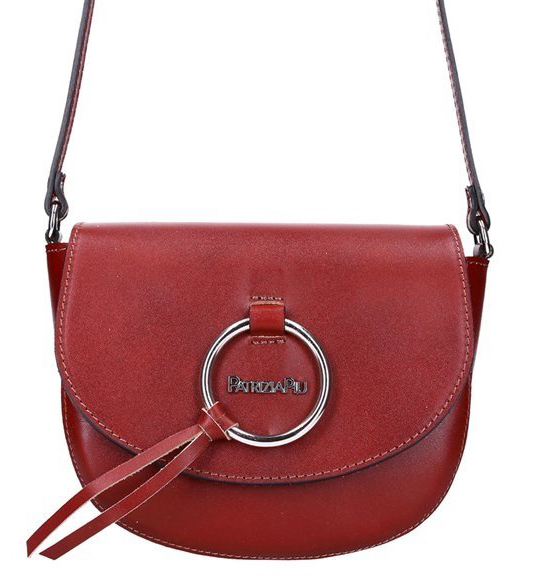 Kožená červená malá dámská crossbody kabelka Patrizia Piu Kožená červená malá dámská crossbody kabelka Patrizia Piu