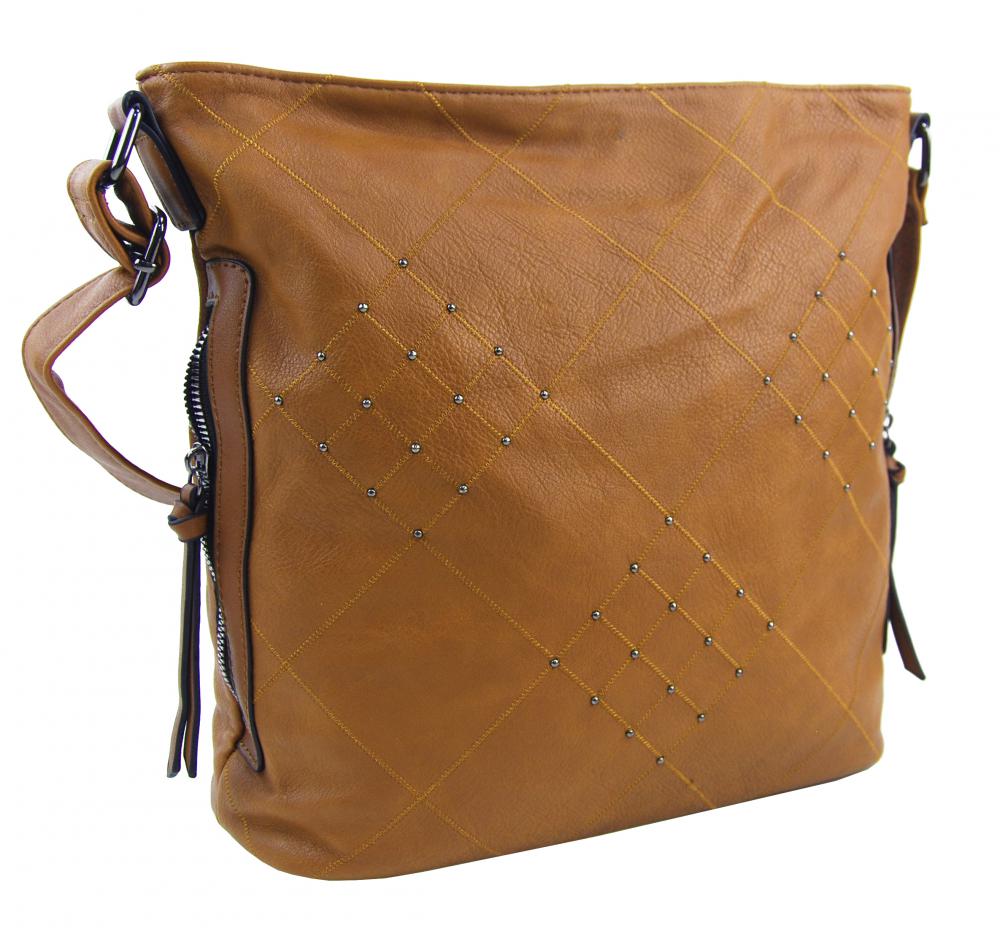 Okrová hnědá crossbody dámská kabelka XH5012 Okrová hnědá crossbody dámská kabelka XH5012