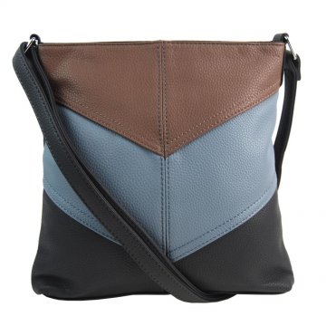 Tmavě šedá crossbody dámská kabelka 2080-BB Tmavě šedá crossbody dámská kabelka 2080-BB