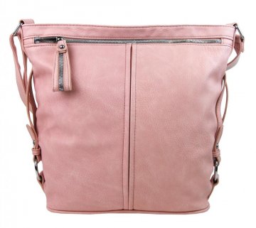 Moderní velká crossbody kabelka 74-MH světle růžová Moderní velká crossbody kabelka 74-MH světle růžová