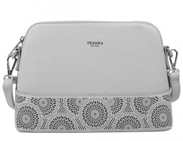 Světle šedá elegantní menší crossbody dámská kabelka 5237-TS Světle šedá elegantní menší crossbody dámská kabelka 5237-TS
