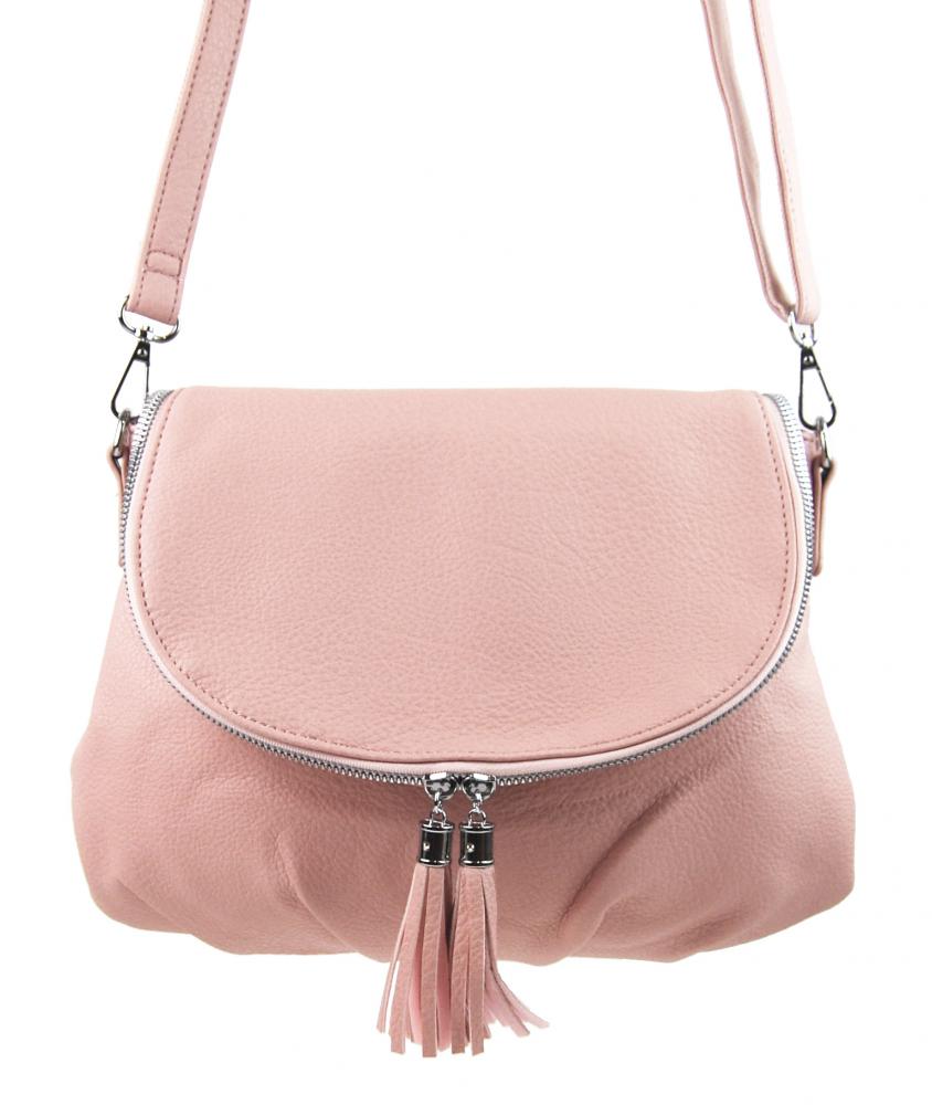 Růžová crossbody dámská kabelka s magnetem 5458-BB Růžová crossbody dámská kabelka s magnetem 5458-BB