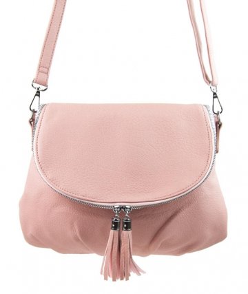 Růžová crossbody dámská kabelka s magnetem 5458-BB Růžová crossbody dámská kabelka s magnetem 5458-BB
