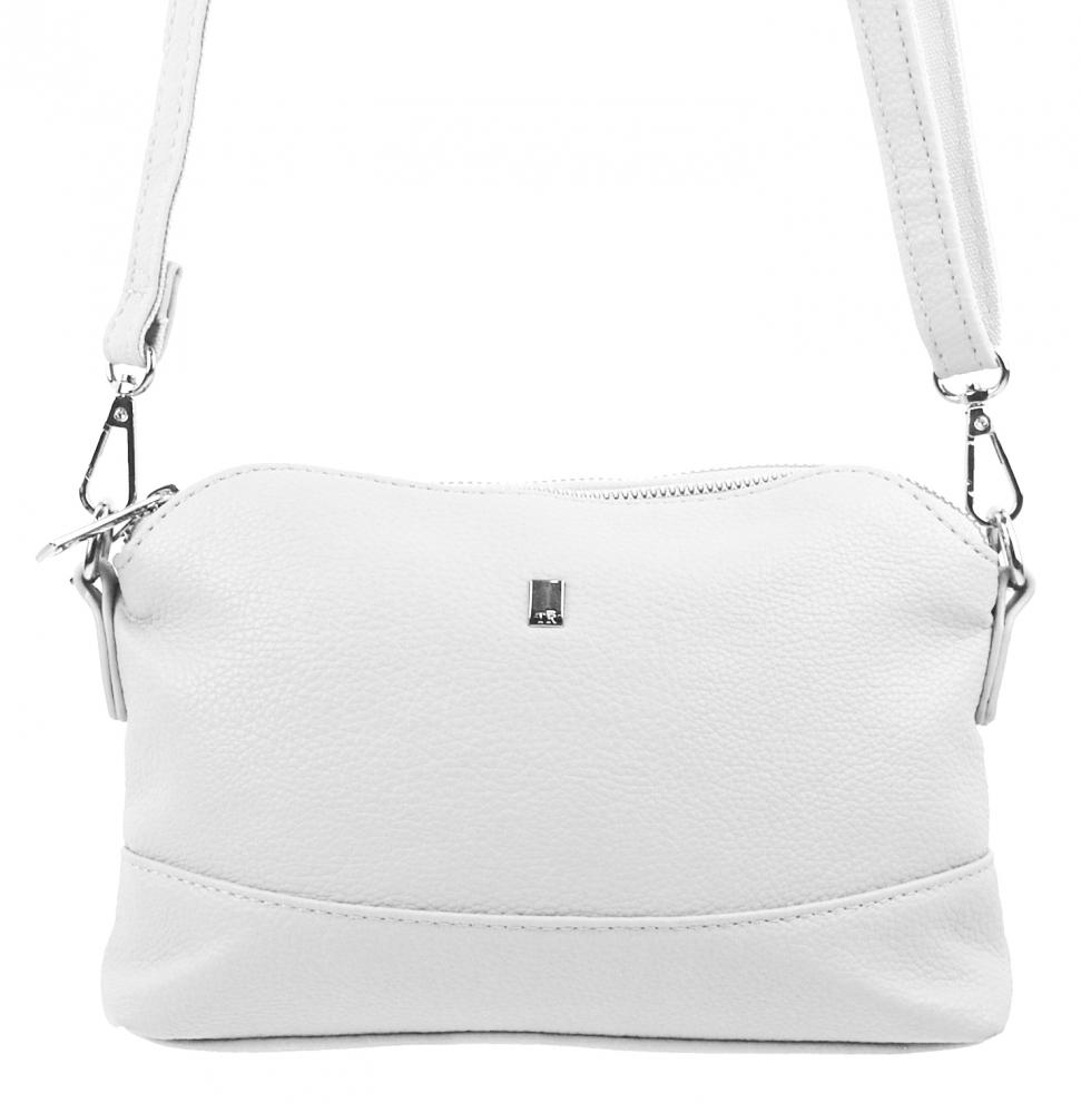 Bílá crossbody dámská kabelka se třemi oddíly 5414-BB Bílá crossbody dámská kabelka se třemi oddíly 5414-BB