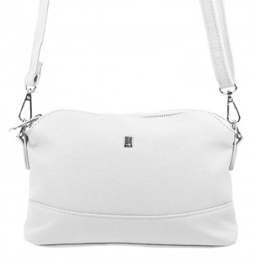 Bílá crossbody dámská kabelka se třemi oddíly 5414-BB Bílá crossbody dámská kabelka se třemi oddíly 5414-BB