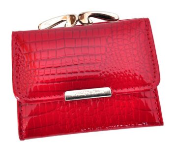 Jennifer Jones Kožená červená malá dámská peněženka