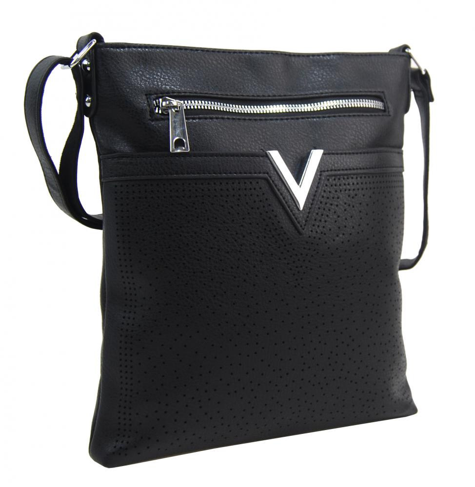 Černá crossbody dámská kabelka 4167-BB Černá crossbody dámská kabelka 4167-BB