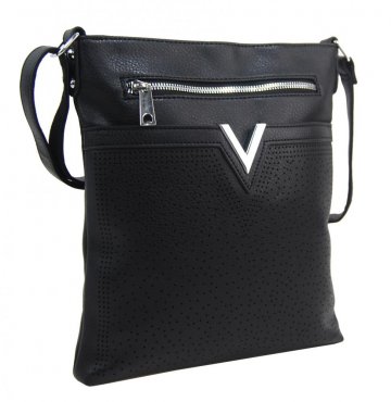 Černá crossbody dámská kabelka 4167-BB Černá crossbody dámská kabelka 4167-BB