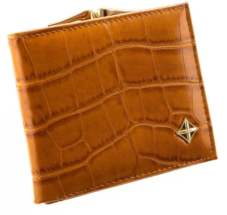 Camel hnědá kroko dámská peněženka v dárkové krabičce MILANO DESIGN Camel hnědá kroko dámská peněženka v dárkové krabičce MILANO DESIGN