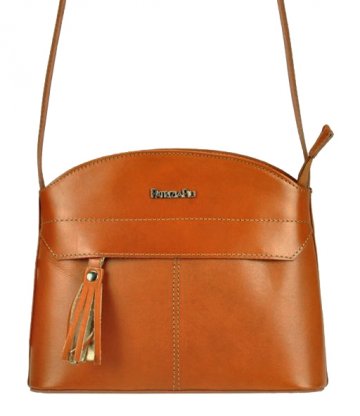Kožená crossbody dámská kabelka Patrizia Piu camel hnědá Kožená crossbody dámská kabelka Patrizia Piu camel hnědá