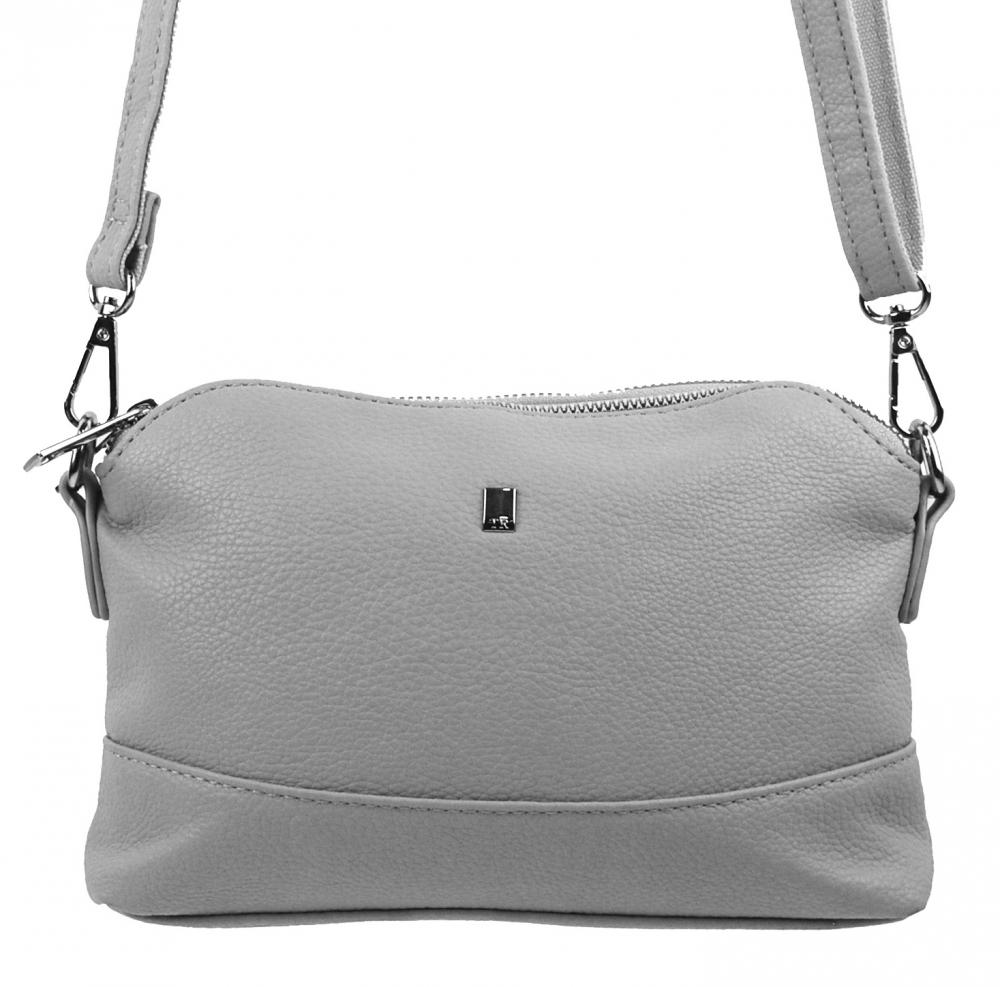 Světle šedá crossbody dámská kabelka se třemi oddíly 5414-BB Světle šedá crossbody dámská kabelka se třemi oddíly 5414-BB