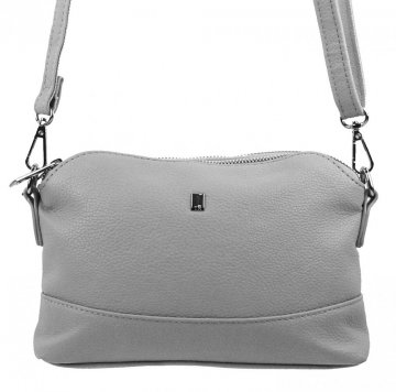 Světle šedá crossbody dámská kabelka se třemi oddíly 5414-BB Světle šedá crossbody dámská kabelka se třemi oddíly 5414-BB