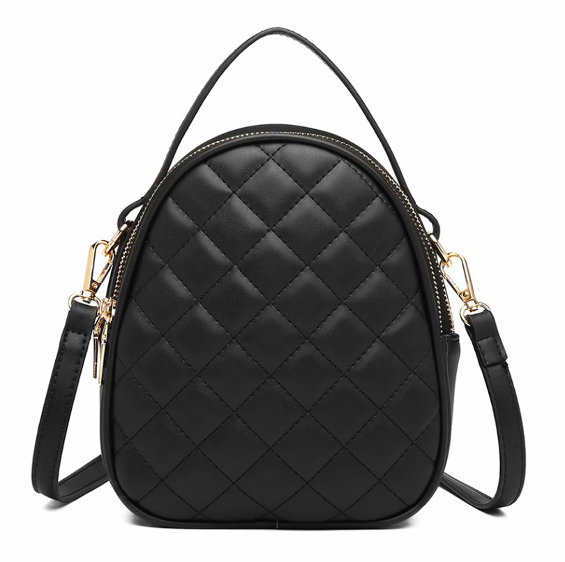 Černá crossbody dámská kabelka s ouškem Miss Lulu Černá crossbody dámská kabelka s ouškem Miss Lulu