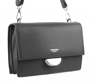 Tmavě šedá menší crossbody dámská kabelka s klopou 4995-TS Tmavě šedá menší crossbody dámská kabelka s klopou 4995-TS