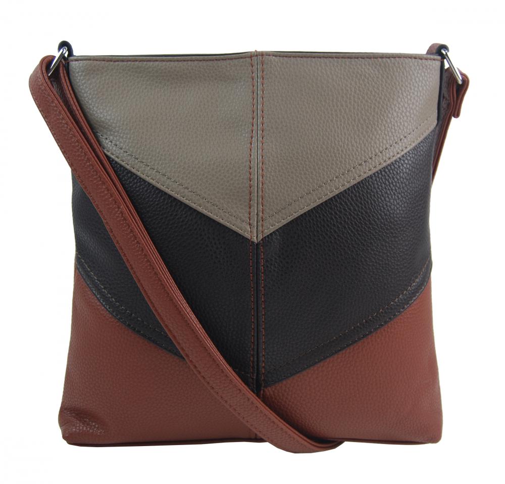 Hnědá crossbody dámská kabelka 2080-BB Hnědá crossbody dámská kabelka 2080-BB